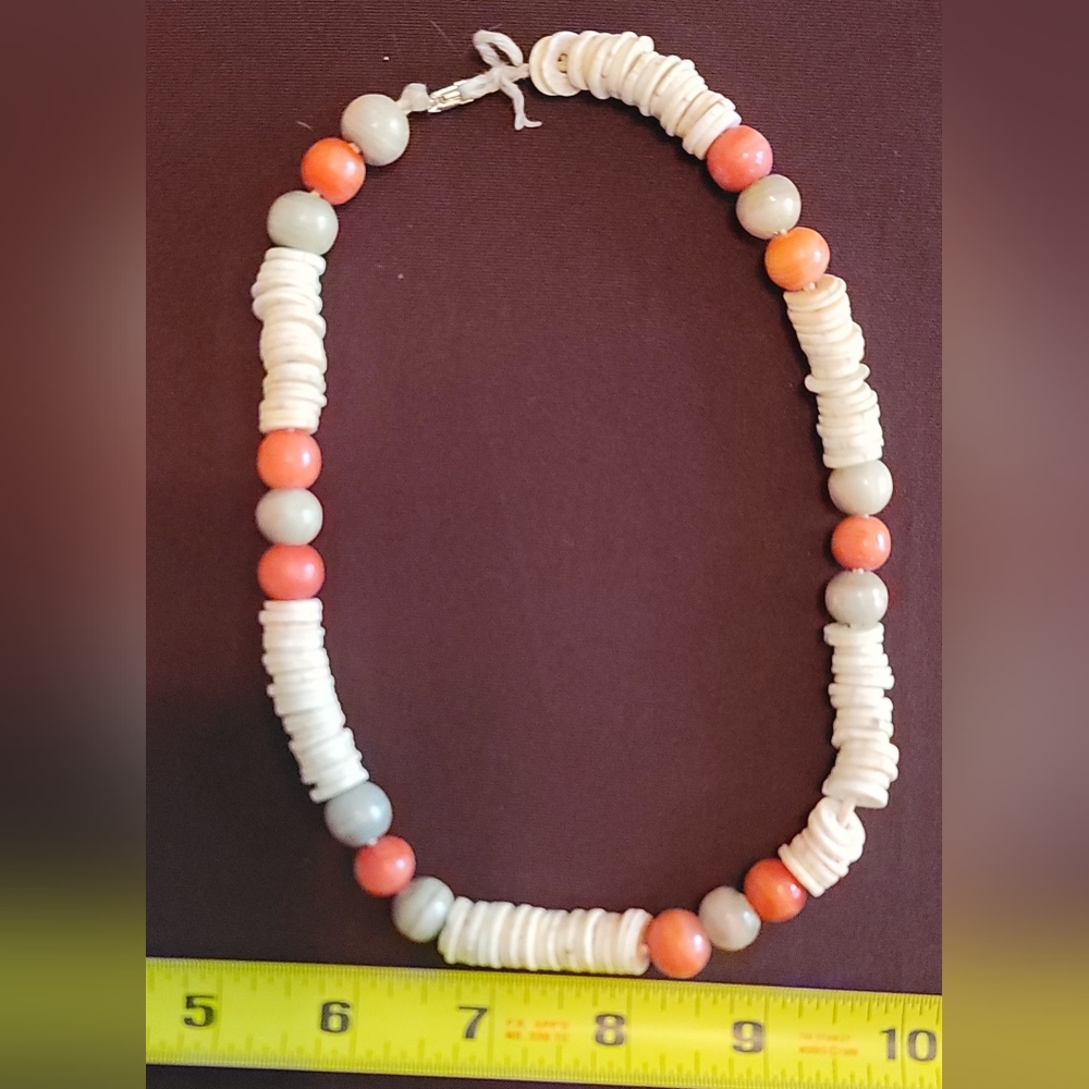 Vintage Shell and Stone Necklace